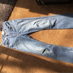 Citizens of Humanity den jeans, frayed hems, button front